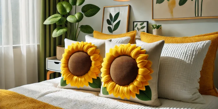 mirocromi pillows sunflower